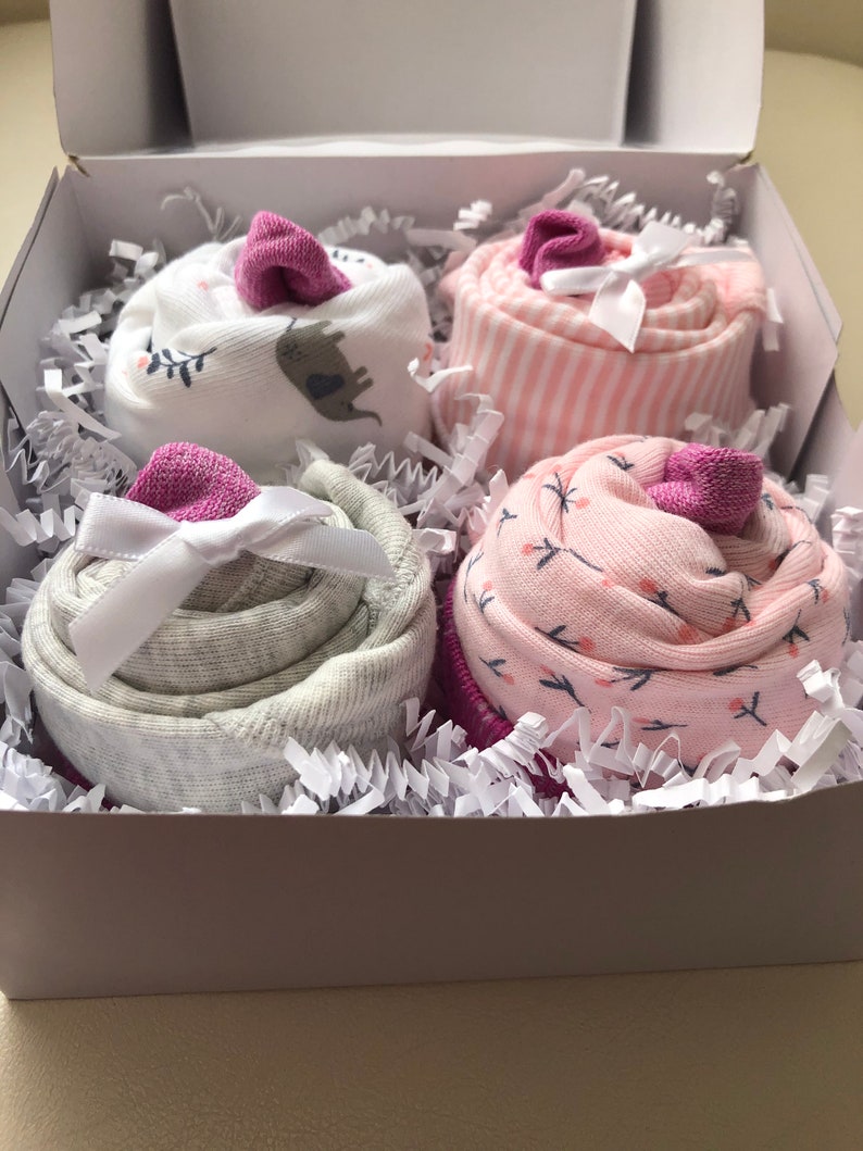 Baby Onesie Cupcakes Baby Shower Gift Girl Baby Gift Set Etsy