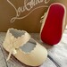 baby girl red bottom shoe, beige red bottom sole girl shoes, baby girl shoes, beige baby redbottom shoes, baby shoes, baby leather moccasins