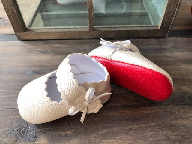 Baby Girl Red Bottom Shoe Beige Red Bottom Sole Girl Shoes