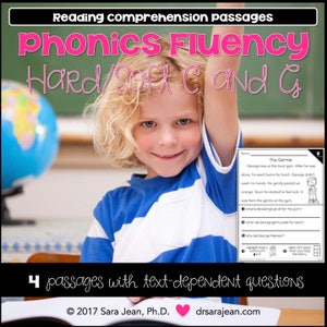 Phonics Fluency Reading Comprehension Passages and Questions • Hard/Soft C and G