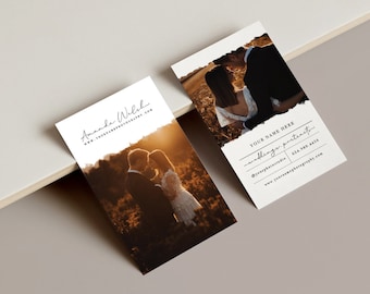 Modern Photographer Business Card Template: Minimalist Photo Design (Photoshop)
