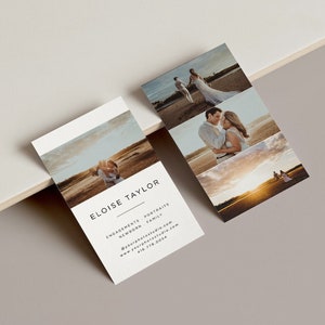 Photographer Business Card Template, Photoshop Template, Photo Business Cards, Business Card Photographers, Modern Business Card