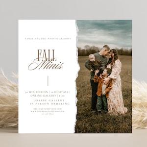 Fall Mini Session Template - Autumn Mini Session Template - Photography Marketing - Fall Minis - CANVA template - Mini Sessions template
