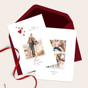 Valentijnsdag fotokaartsjabloon, Valentijnsdag fotokaart, Photoshop-sjabloon, kerstkaartsjabloon, Valentijnsdagkaart, INSTANT DOWNLOAD