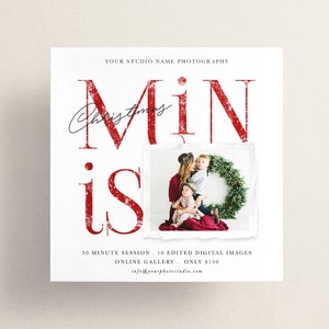 Modelo para Mini Sessão de Natal: Marketing Fotográfico (PSD)