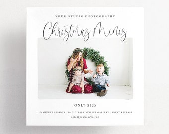 Modelo para Mini Sessão de Natal: Foto em Aquarela (PSD)