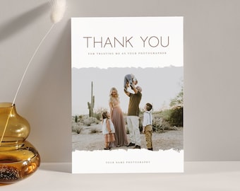 Photography Client Thank You Card Template (5x7, Photoshop PSD)