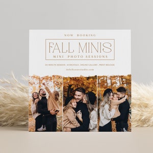 Fall Mini Session Template: Torn Paper Photo Frame (Photoshop PSD)