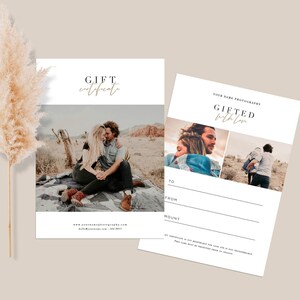 Modèle de chèque-cadeau photographie, chèque-cadeau photographie, carte-cadeau pour photographe, modèle de carte-cadeau, office de commercialisation
