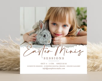 Easter Mini Session Template: Photography Marketing Board (Photoshop Template)