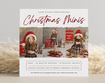 Modelo para Mini Sessão de Natal: Marketing Fotográfico (Photoshop PSD)