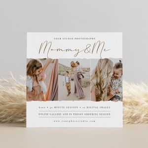 Mommy and Me Mini Session Template: Boho Photoshop Design