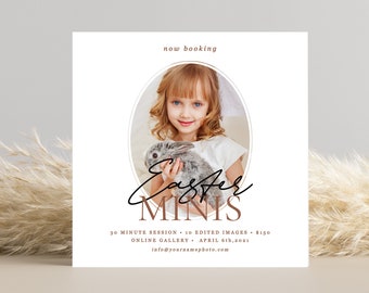 Easter Mini Session Template, Easter Mini Sessions Template, Easter minis marketing board, Easter Photo Sessions, PHOTOSHOP TEMPLATE