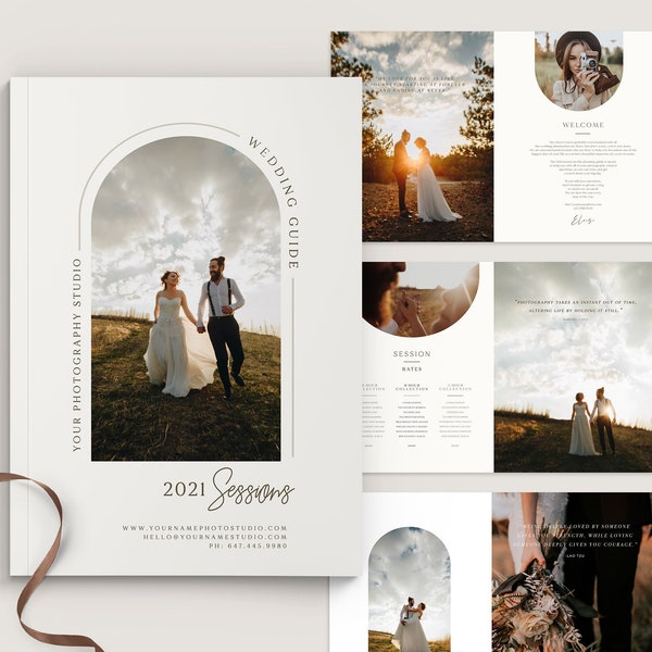 Wedding Welcome Guide, Wedding Photography Magazine Template, PHOTOSHOP Template, Photo Studio Magazine, Wedding Price List