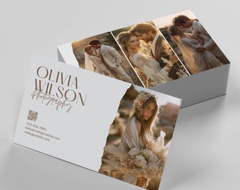 Luxury Wedding Photography Business Card Template | Elegant Canva Editable Card | Modern Minimal Photographer Branding