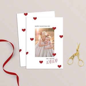 Valentines Day photo Card Template, Valentine's Photo Card, PHOTOSHOP template, Holiday Card Template, Valentines Day Card, INSTANT DOWNLOAD