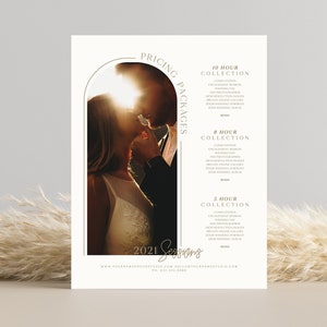 Photography Pricing Guide , Photography Price List Template, Boho Pricing Guide, PHOTOSHOP template, Marketing Brochure, INSTANT DOWNLOAD