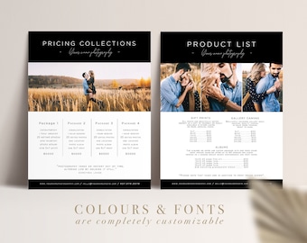 Photography Pricing Template: Modern Price Guide (Photoshop)