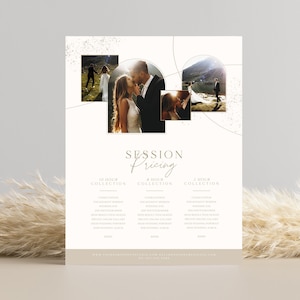 Boho Photography Pricing Guide,Photography Pricing list template, Wedding Photography pricing,  PHOTOSHOP template, INSTANT DOWNLOAD
