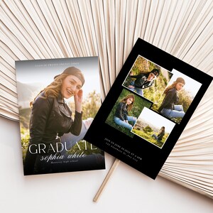 Senior announcement Card, Graduation Announcement card CANVA Template, Graduation Party invite, Grad Card Template, Graduation invitation,
