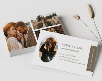 Boho Fotografie Visitenkarte Vorlage (Photoshop & Canva)
