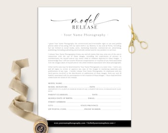 Fotografie Model-Release Form Template (Photoshop & PDF)