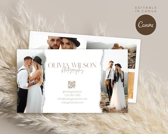 Photography Business Card Template: Modern Photo Studio Design (CANVA Digital)