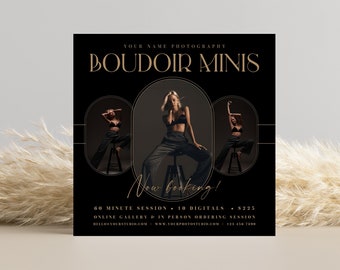 Boudoir Mini Session Template: Photography Marketing Board (CANVA)