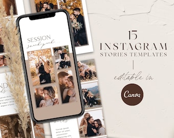 Photography Instagram Stories Template: CANVA Layout Designs (Digital Download)
