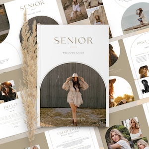Senior Magazine Template, Senior Welcome Guide, Photography Magazine, PHOTOSHOP Template, Photography Marketing Guide, Senior Pricing,