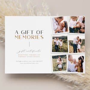 Modèle de chèque-cadeau photographie, modèle Photoshop, bon cadeau photographie, modèle de carte-cadeau, téléchargement immédiat,