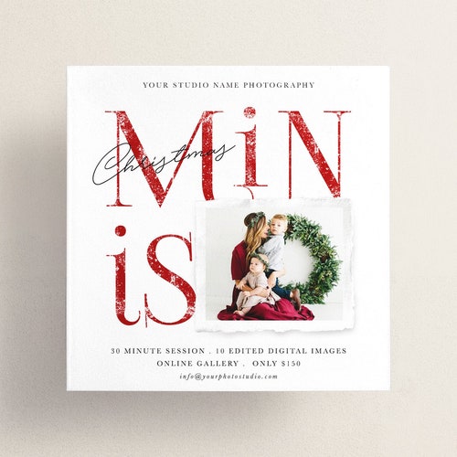Christmas Mini Session Template: Photography Marketing (PSD)