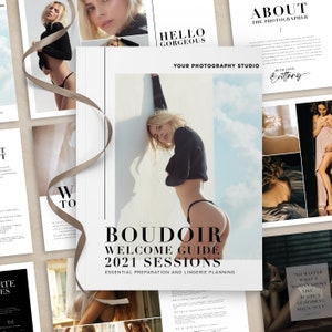 Boudoir Photography Magazine Template, Boudoir Welcome Guide, Photography Session Prep Guide, PHOTOSHOP Template, 18 Pages, INSTANT DOWNLOAD