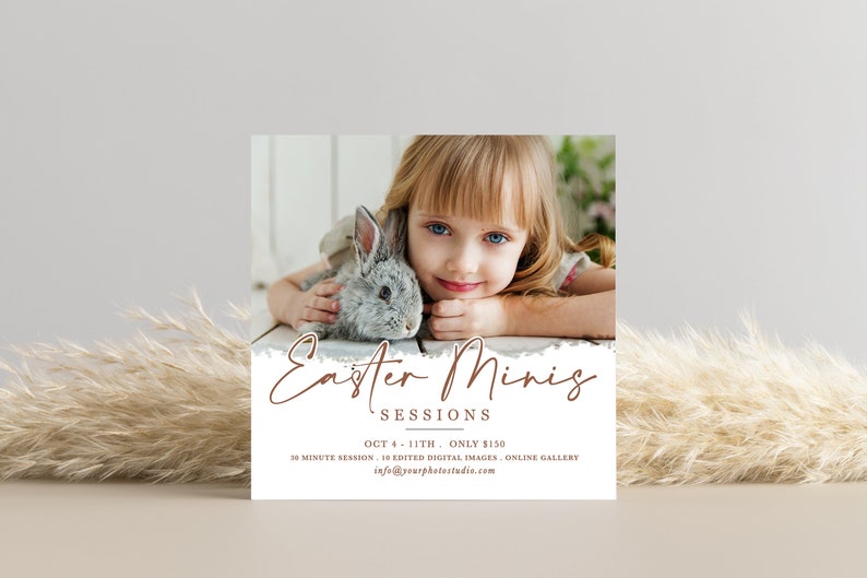 Easter Mini Session Template, Photography Minis, Easter Marketing Board, Easter minis, Spring Mini Sessions, PHOTOSHOP TEMPLATE image 1