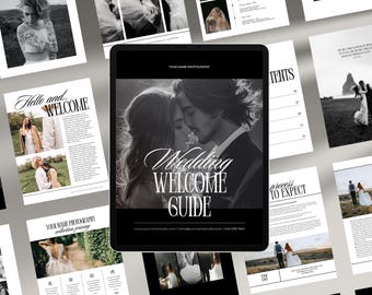 Wedding Photography Welcome Guide Template: CANVA Pricing & Session Prep (Digital Download)