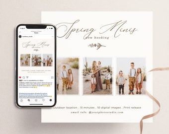Spring Mini Session Template: Family Photography (Photoshop PSD)