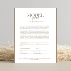Model Release Form Template, Photography Photoshop Template for Photographers, Photography Contract, Model release template