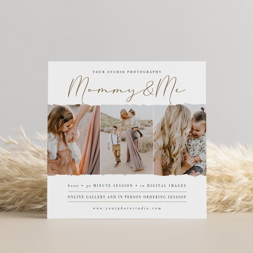 Mommy and Me Mini Session Template: Boho Photoshop Design