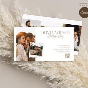 Boho-Fotografie Visitenkarte Template: Modern Digital Design (CANVA)