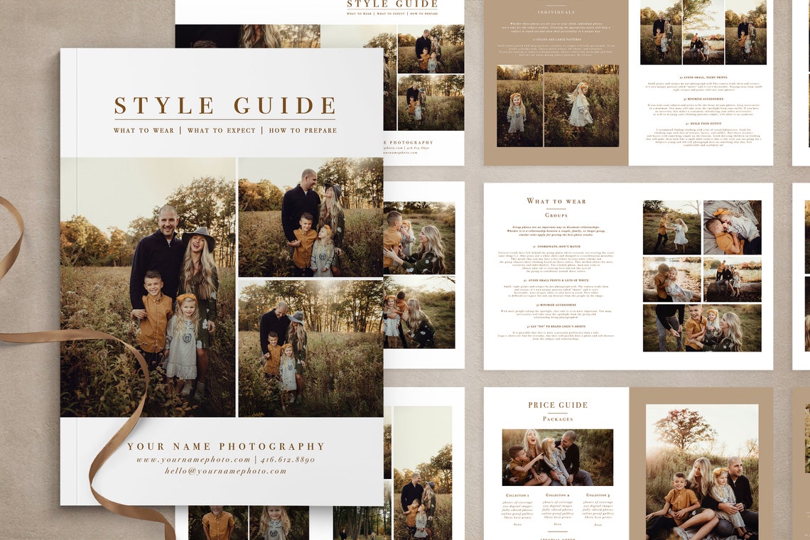 Style guide for photographers Client Style Guide Photography Etsy