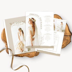 3 Page Photography Pricing Template,Session Price Guide List for Photographers, Pricing Guide, Photo Price List, INSTANT DOWNLOAD