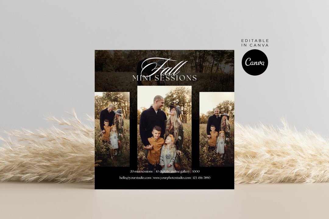 Fall Mini Session Template, Autumn Mini Session, Social Media ...