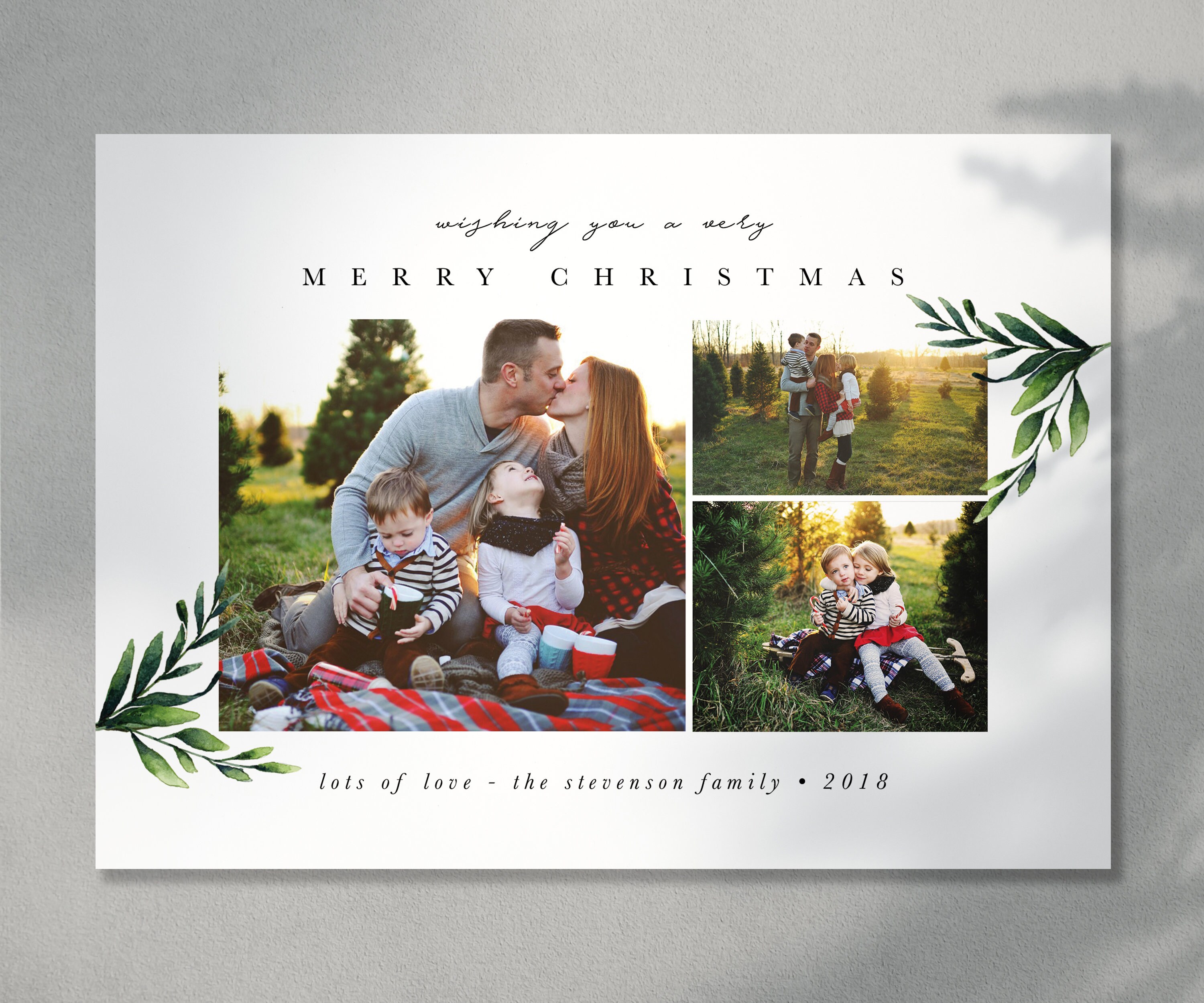Holiday card template for photographers Christmas Card Template for Photographers Christmas Card | Etsy