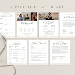 Photography Business Forms Bundle, Photography Forms Template Set, Photoshop & PDF Templates, Photography Contract Bundle, INSTANT DOWNLOAD!