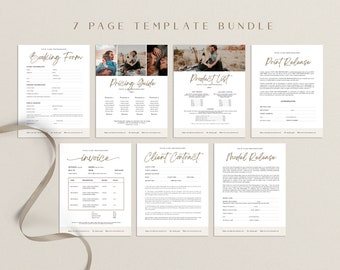 Photography Business Forms Bundle, Photography Forms Template Set, Photoshop & PDF Templates, Photography Contract Bundle, INSTANT DOWNLOAD!