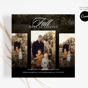 Fall Mini Session Template, Autumn Mini Session, Social Media ...