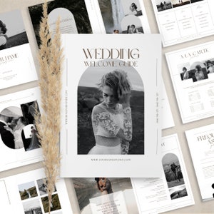 Wedding Photography Welcome Guide Template: Modern Boho CANVA Magazine