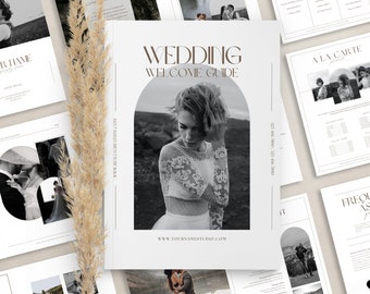 Wedding Photography Welcome Guide Template: Modern Boho CANVA Magazine