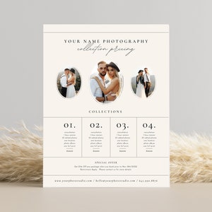 Photography Pricing Guide template , Photography Price List, Boho Pricing Guide, PHOTOSHOP template, Marketing Brochure, INSTANT DOWNLOAD