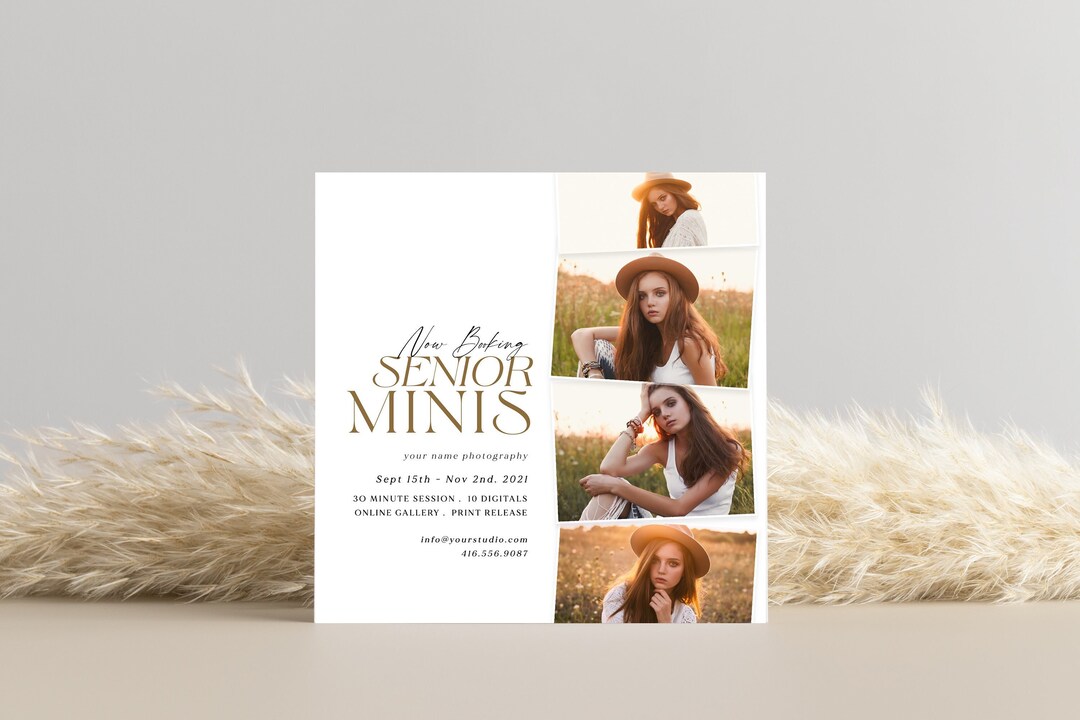 Senior Mini Session Template: Graduation Photography (photoshop PSD) - Etsy